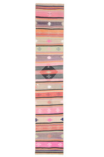 Kilim Vintage Runner Rug - Thumbnail