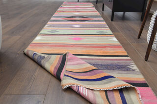 Kilim Vintage Runner Rug - Thumbnail