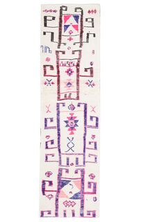 Bohemian Vintage Hand-Knotted Runner - Thumbnail