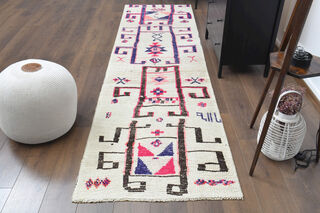 Bohemian Vintage Hand-Knotted Runner - Thumbnail