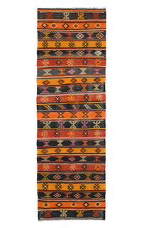 Turkish Vintage Runner Rug - Thumbnail