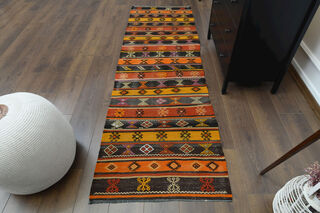 Turkish Vintage Runner Rug - Thumbnail