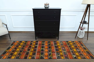 Turkish Vintage Runner Rug - Thumbnail