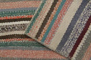 Striped Kilim Runner Rug - Thumbnail