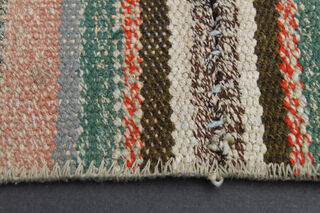 Striped Kilim Runner Rug - Thumbnail