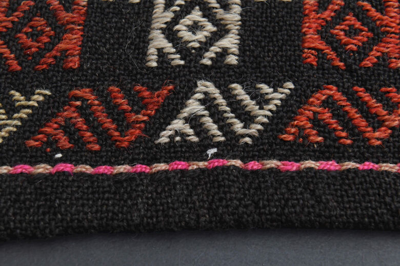 Turkish Vintage Flatweave Runner Rug
