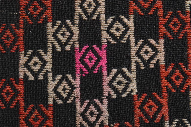 Turkish Vintage Flatweave Runner Rug