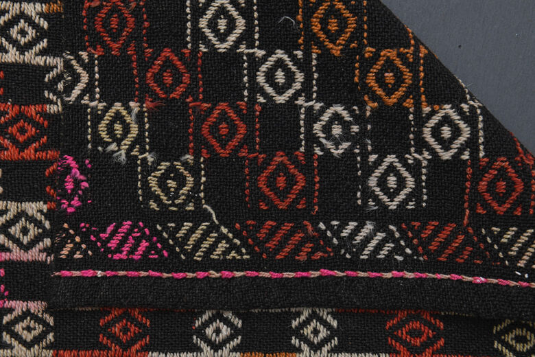 Turkish Vintage Flatweave Runner Rug