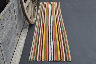 Striped Rainbow Kilim - Thumbnail