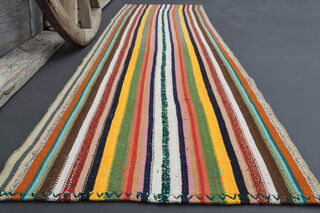 Striped Rainbow Kilim - Thumbnail