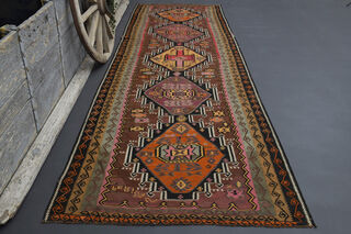 Turkish Vintage Runner Rug - Thumbnail