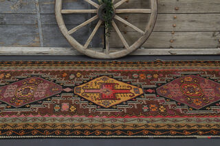 Turkish Vintage Runner Rug - Thumbnail