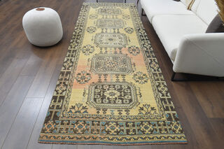 Turkish Vintage Runner Rug - Thumbnail