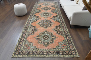 Turkish Vintage Runner Rug - Thumbnail