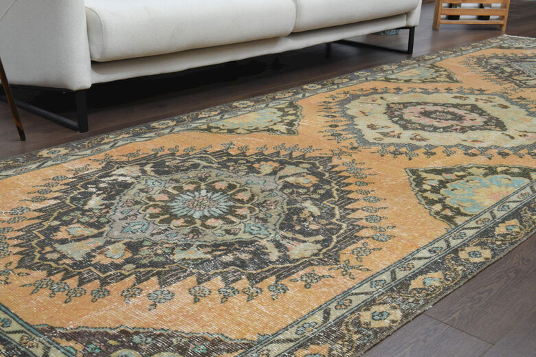Turkish Vintage Oriental Anatolian Runner