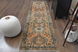 Turkish Vintage Runner Rug - Thumbnail