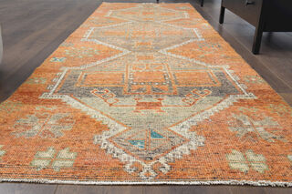 Turkish Vintage Runner Rug - Thumbnail