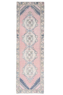 Turkish Vintage Runner Rug - Thumbnail