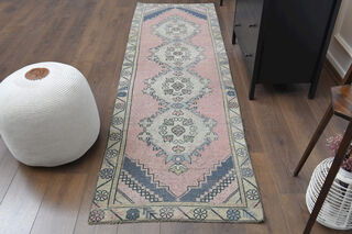 Turkish Vintage Runner Rug - Thumbnail