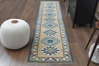 Turkish Vintage Runner Rug - Thumbnail