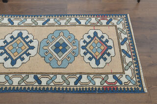 Turkish Vintage Runner Rug - Thumbnail