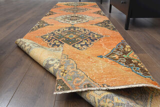 Turkish Vintage Runner Rug - Thumbnail