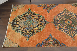 Turkish Vintage Runner Rug - Thumbnail