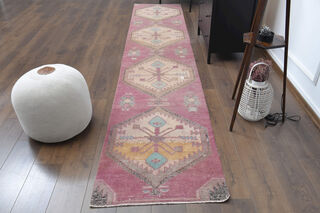 Turkish Vintage Runner Rug - Thumbnail