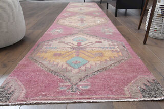 Turkish Vintage Runner Rug - Thumbnail