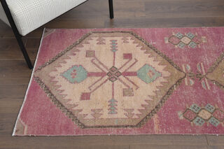 Turkish Vintage Runner Rug - Thumbnail