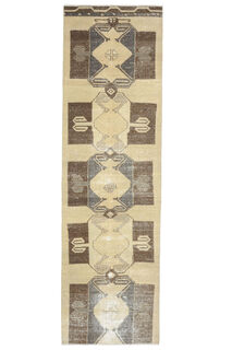 Turkish Vintage Runner Rug - Thumbnail