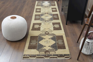 Turkish Vintage Runner Rug - Thumbnail