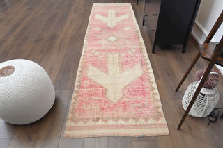 Pale Pink - Vintage Hand-Knotted Runner - Thumbnail