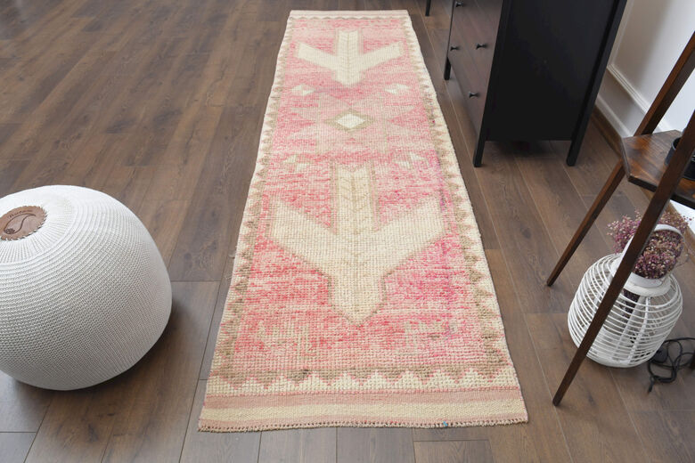 Pale Pink - Vintage Hand-Knotted Runner