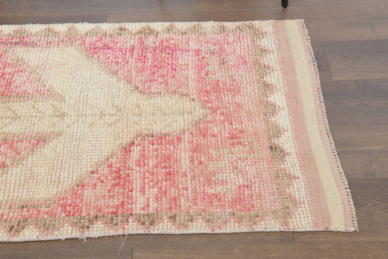 Pale Pink - Vintage Hand-Knotted Runner