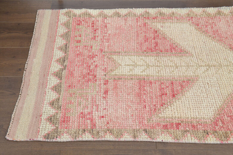 Pale Pink - Vintage Hand-Knotted Runner