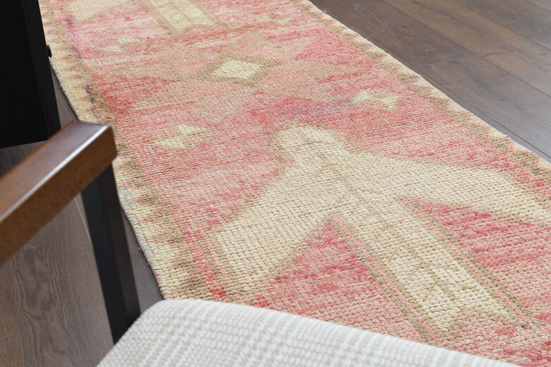 Pale Pink - Vintage Hand-Knotted Runner