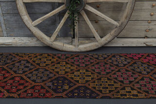 Vintage Turkish Runner Rug - Thumbnail