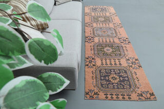 Turkish Vintage Runner Rug - Thumbnail