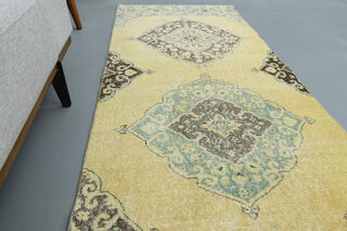 Turkish Vintage Runner Rug - Thumbnail