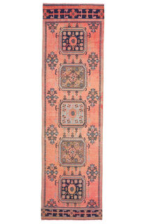 Turkish Vintage Runner Rug - Thumbnail