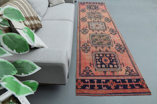 Turkish Vintage Runner Rug - Thumbnail