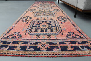 Turkish Vintage Runner Rug - Thumbnail