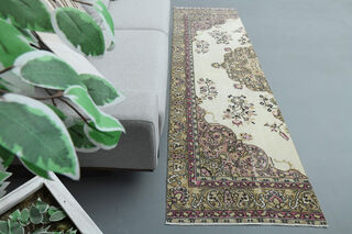 Turkish Vintage Runner Rug - Thumbnail