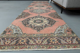 Turkish Vintage Runner Rug - Thumbnail