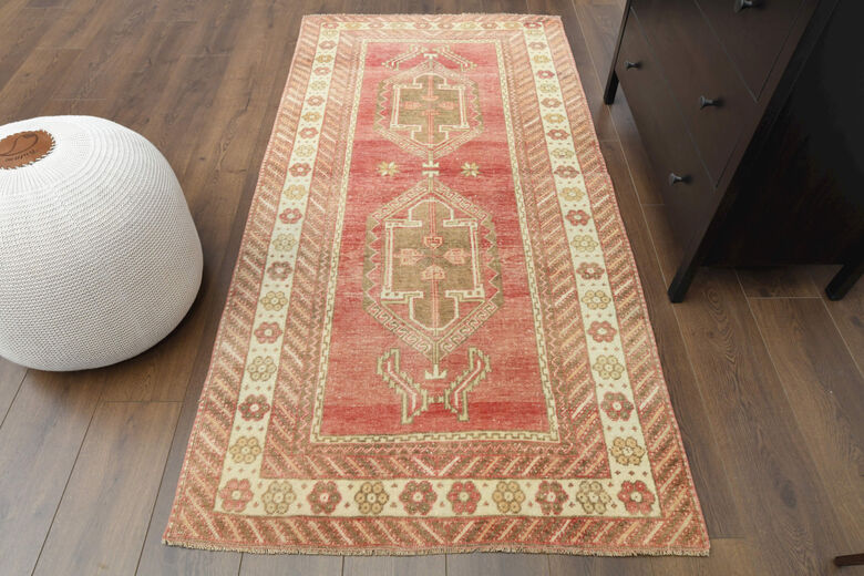 Turkish Vintage Red Rug