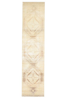 Neutral Vintage Runner Rug - Thumbnail