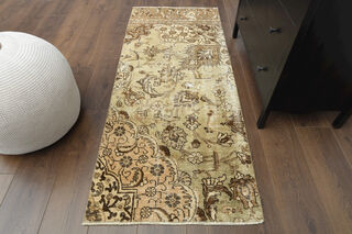 Sand Colored - Turkish Runner Rug - Thumbnail