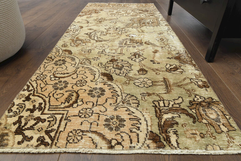 Sand Colored - Turkish Runner Rug