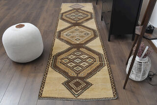 Vintage Turkish Runner Rug - Thumbnail